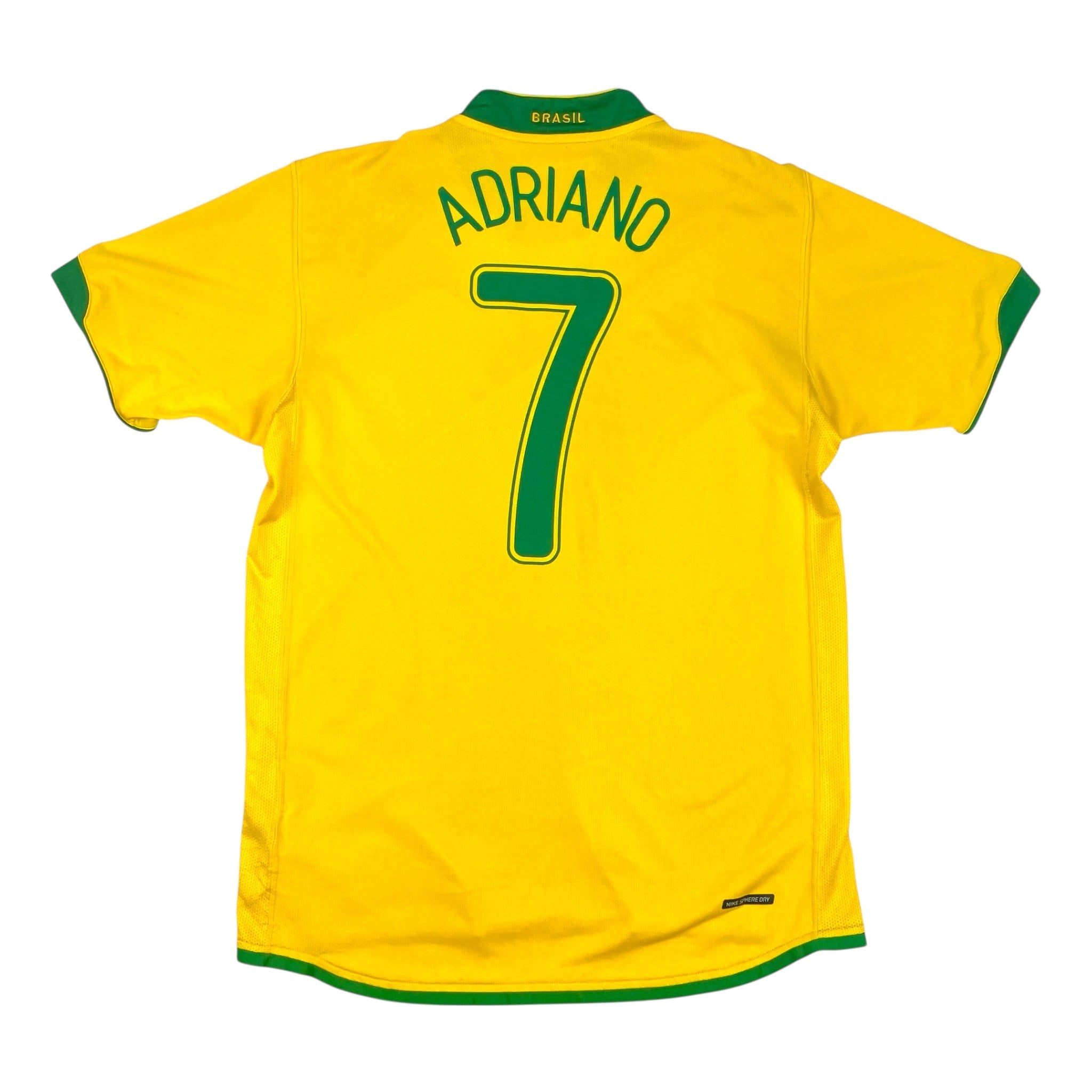 2006/07 Brazil Home Football Shirt (M) Nike #7 Adriano