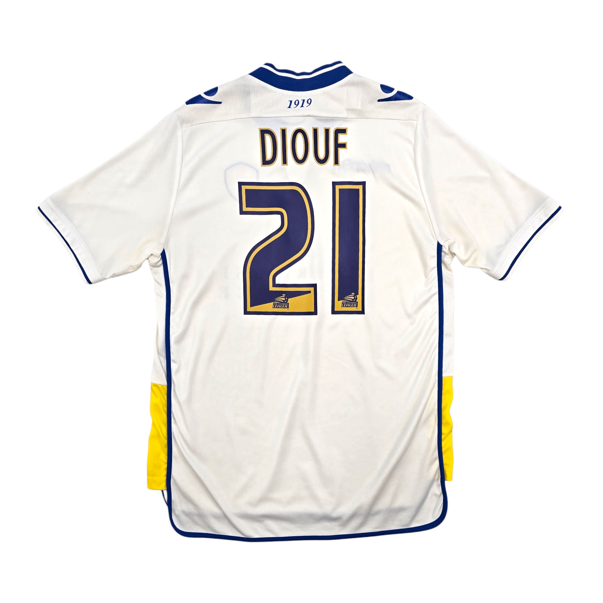 2012/13 Leeds United Home Football Shirt (XL) Macron #21 Diouf