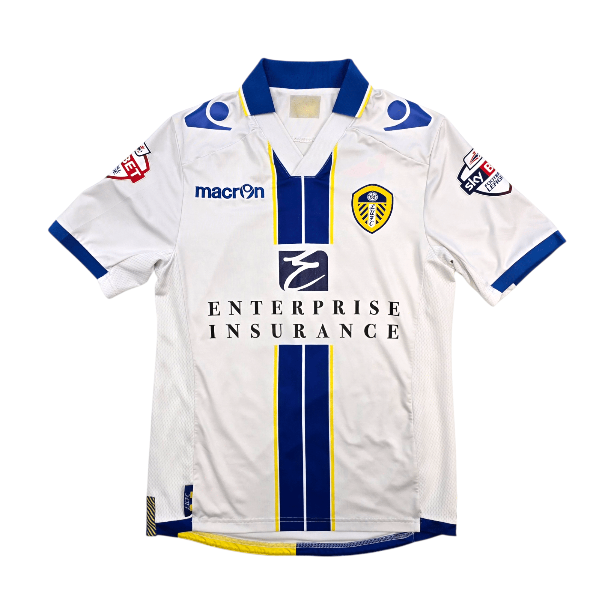 2013/14 Leeds United Home Shirt (S) Macron #19 Norris - Championship Era