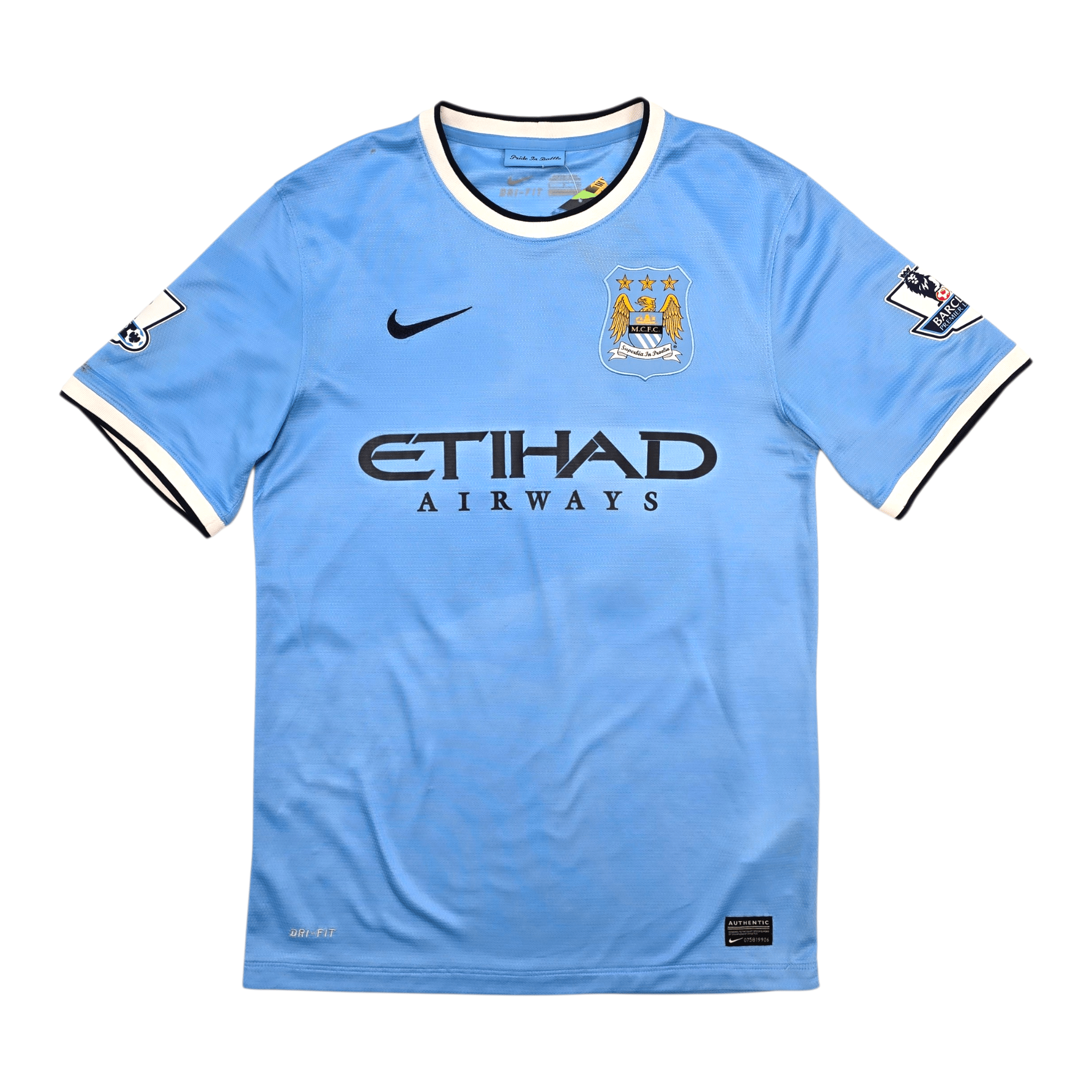 2013/14 Manchester City Home Shirt (S) Nike #25 Fernandinho