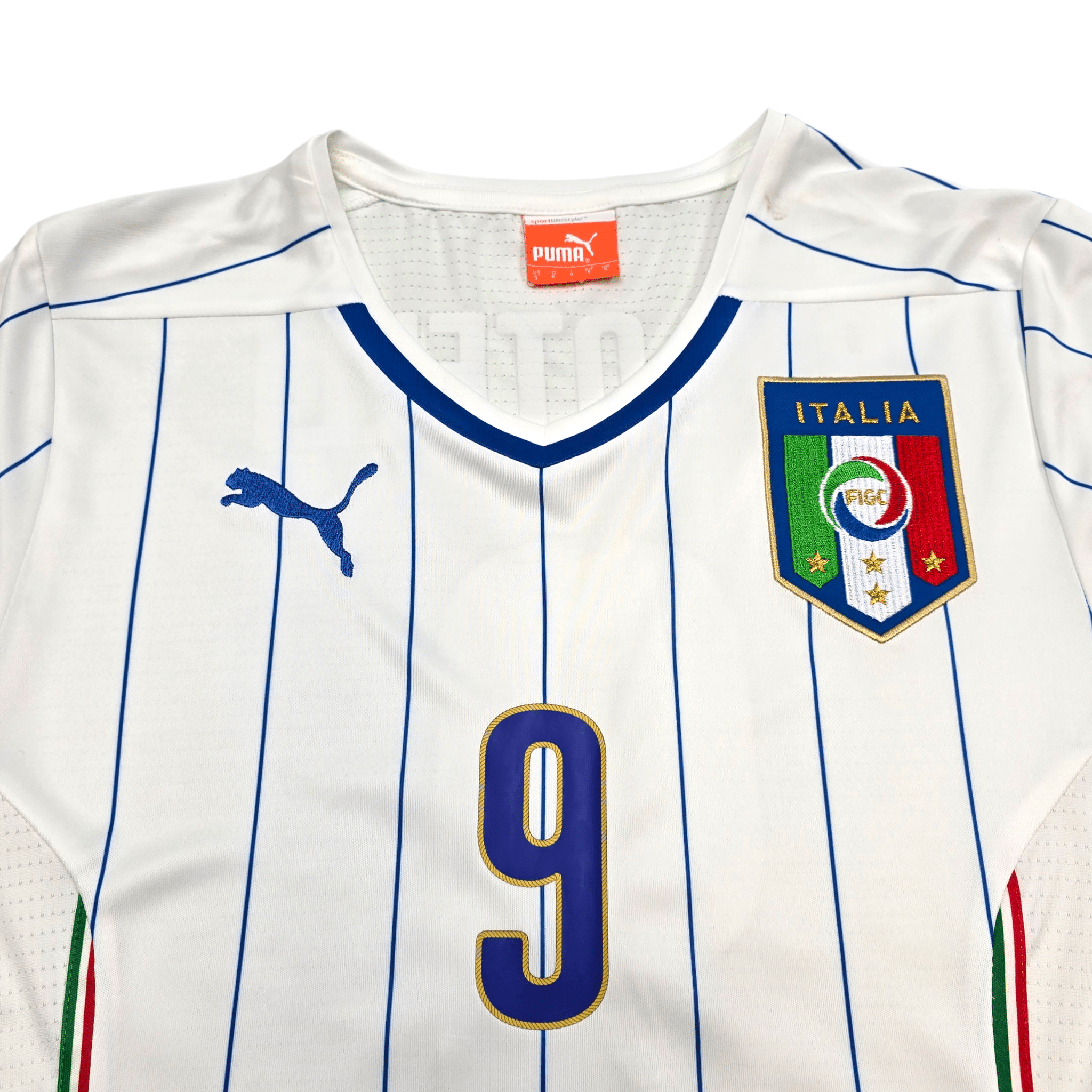 2014/15 Italy Away Football Shirt (S) Puma #9 Balotelli
