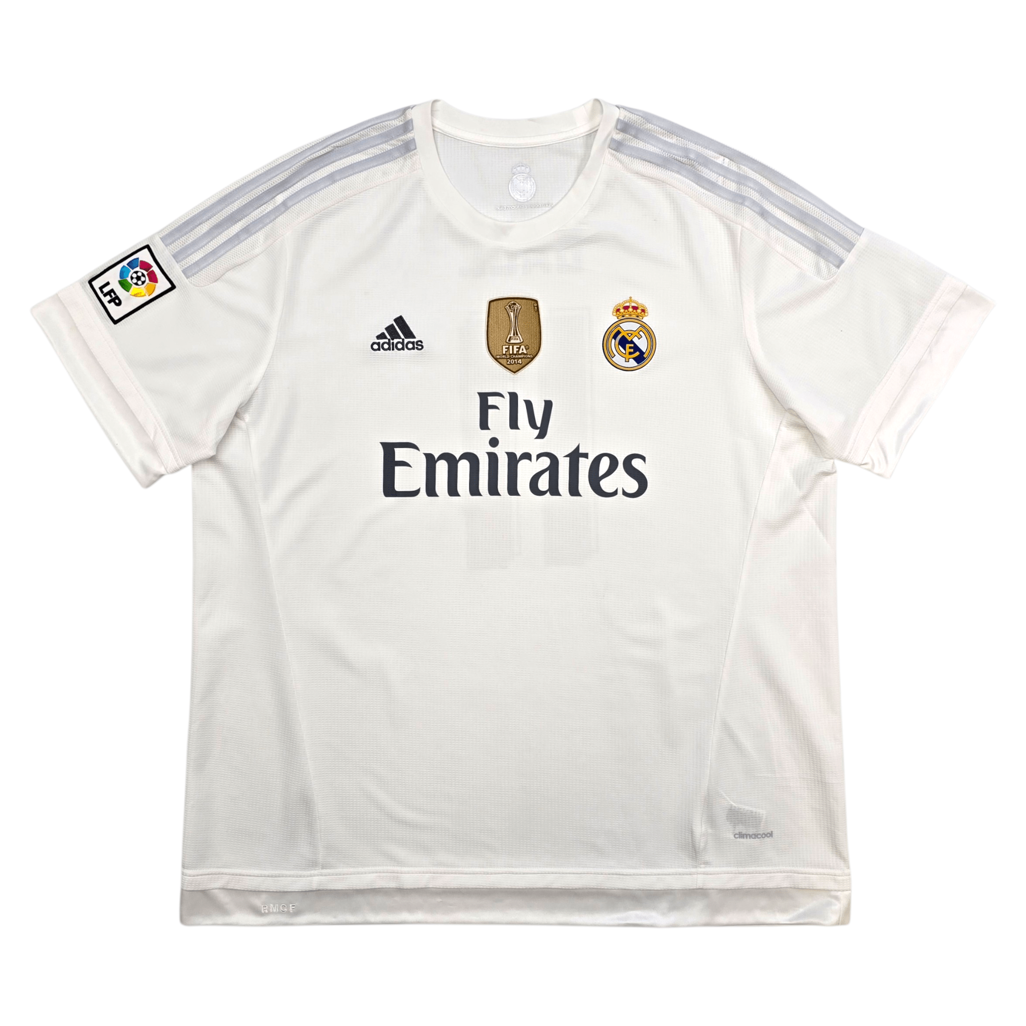 2015/16 Real Madrid Home Football Shirt (2XL) Adidas #11 Bale