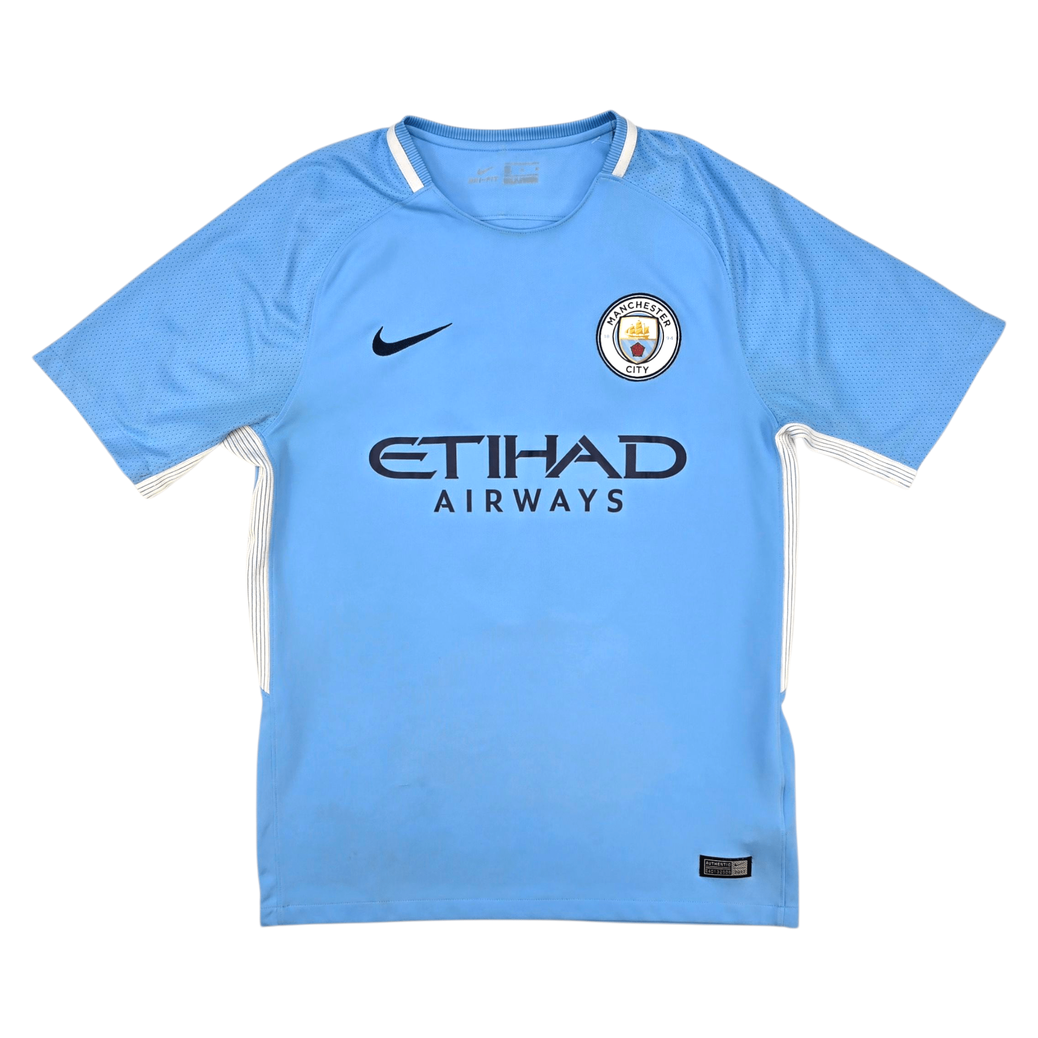2017/18 Manchester City Home Football Shirt (M) Nike #17 De Bruyne
