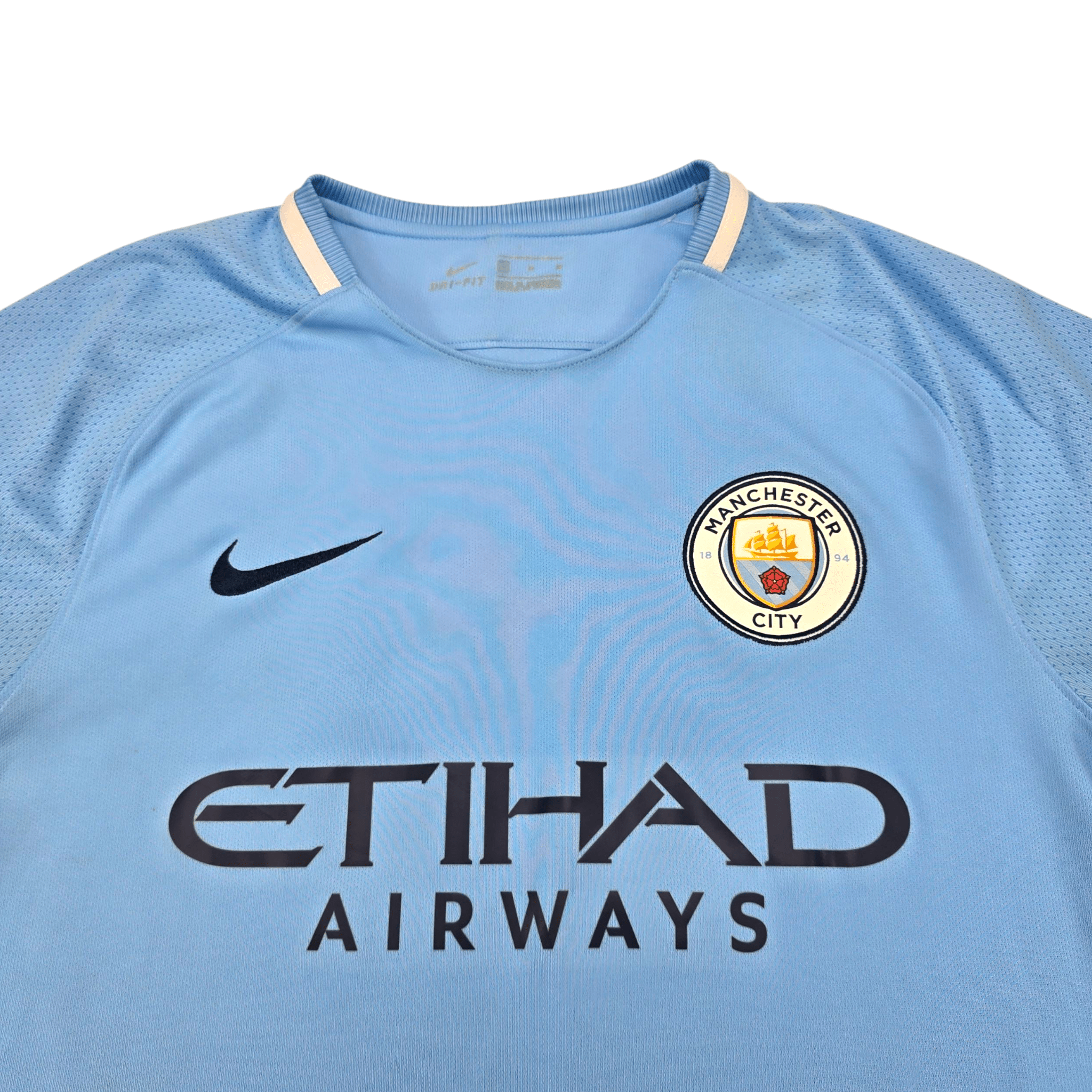 2017/18 Manchester City Home Football Shirt (M) Nike #17 De Bruyne