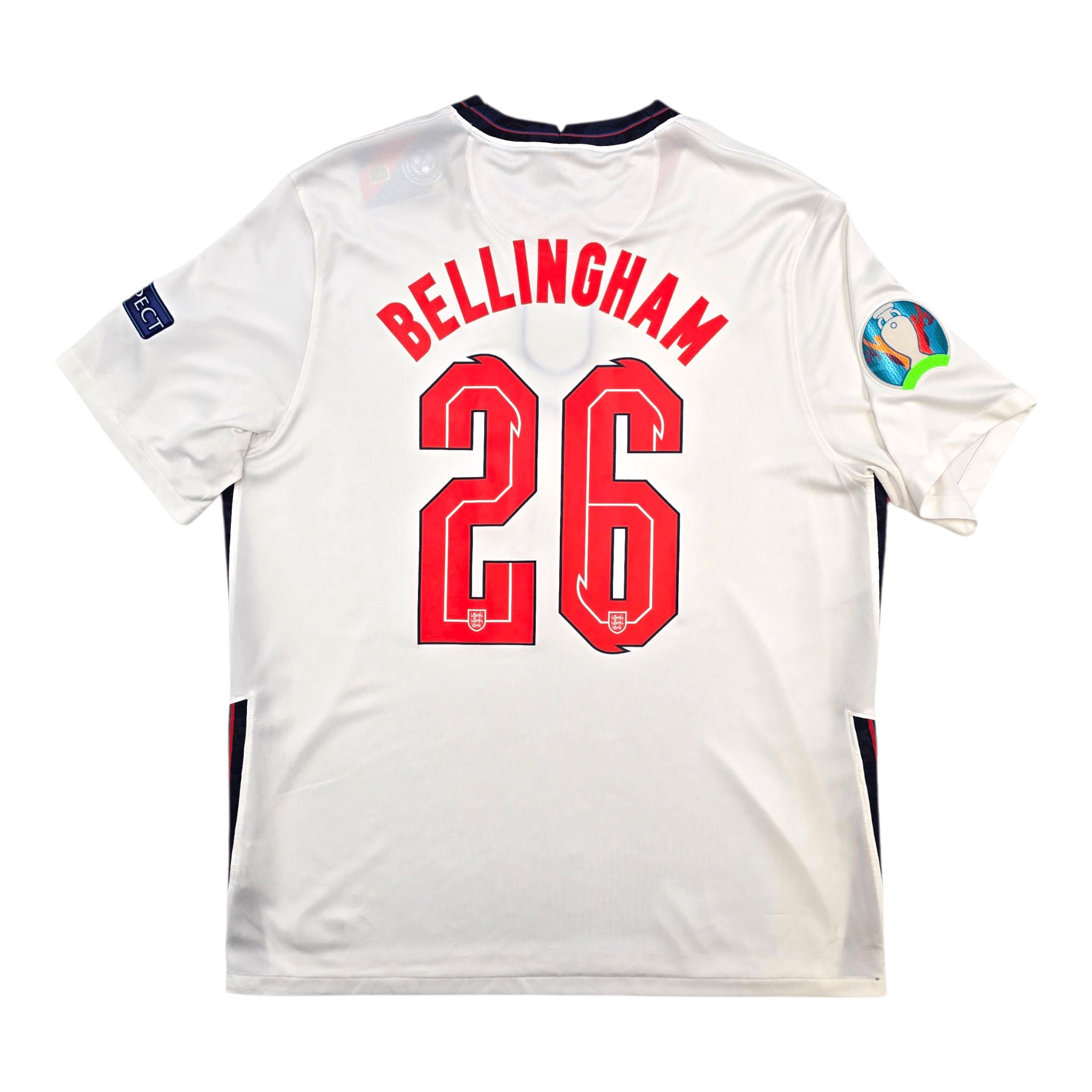 2020/21 England Home Shirt (XL) Nike #26 Bellingham - Euro 2020 Final