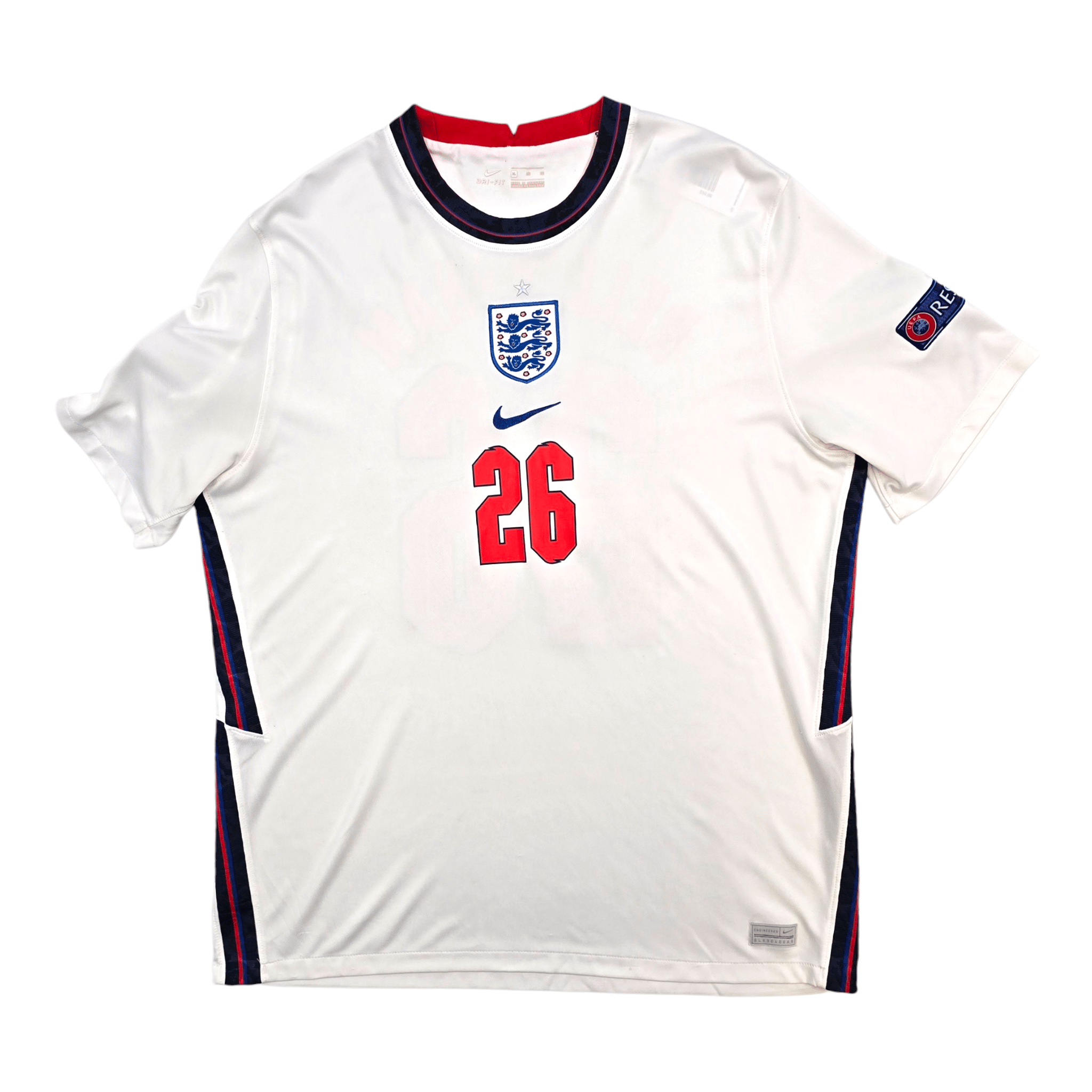 2020/21 England Home Shirt (XL) Nike #26 Bellingham - Euro 2020 Final