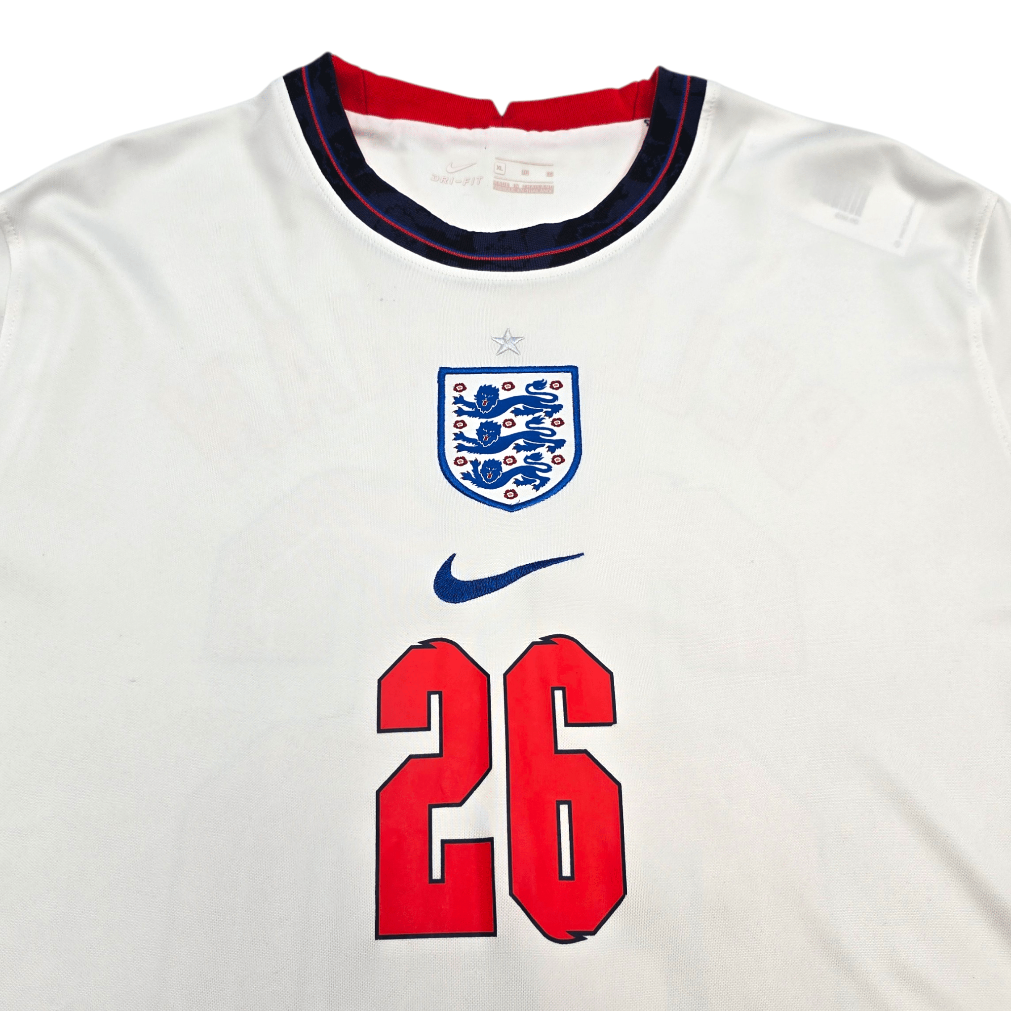 2020/21 England Home Shirt (XL) Nike #26 Bellingham - Euro 2020 Final