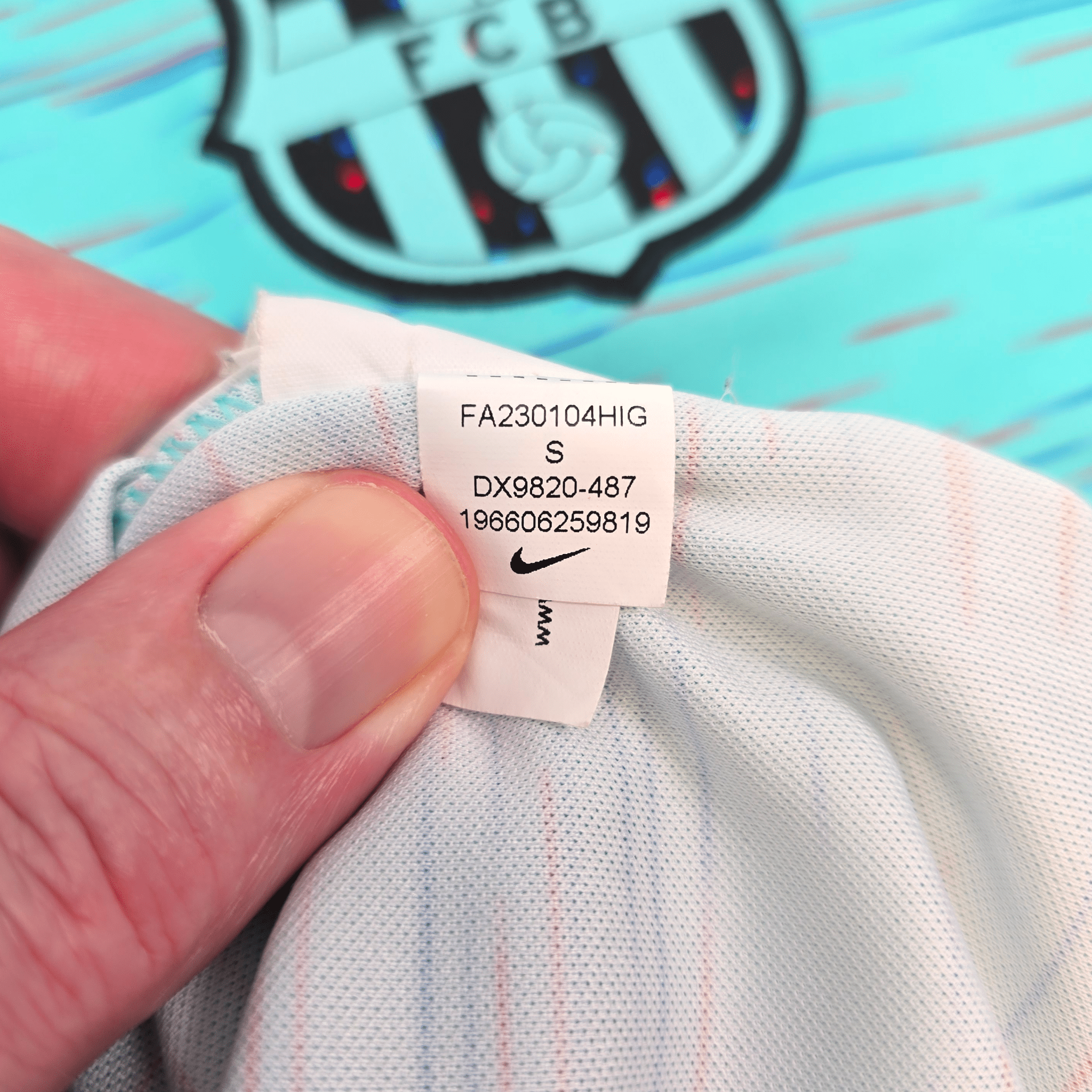 2023/24 Barcelona Third Shirt (S) Nike #11 Raphinha - Aqua Blaugrana