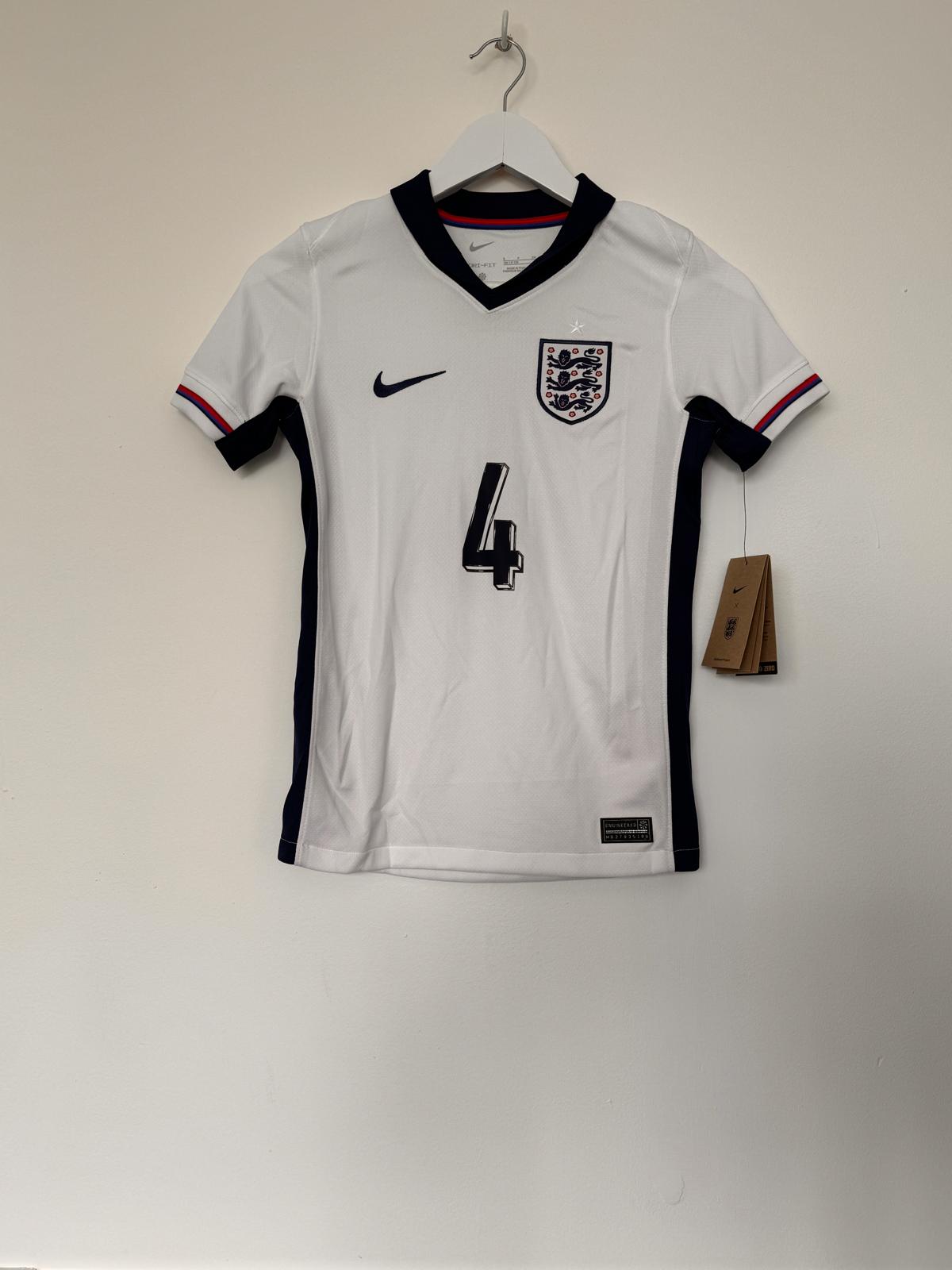 England 2024 Home Shirt Rice Stadium Version Kids