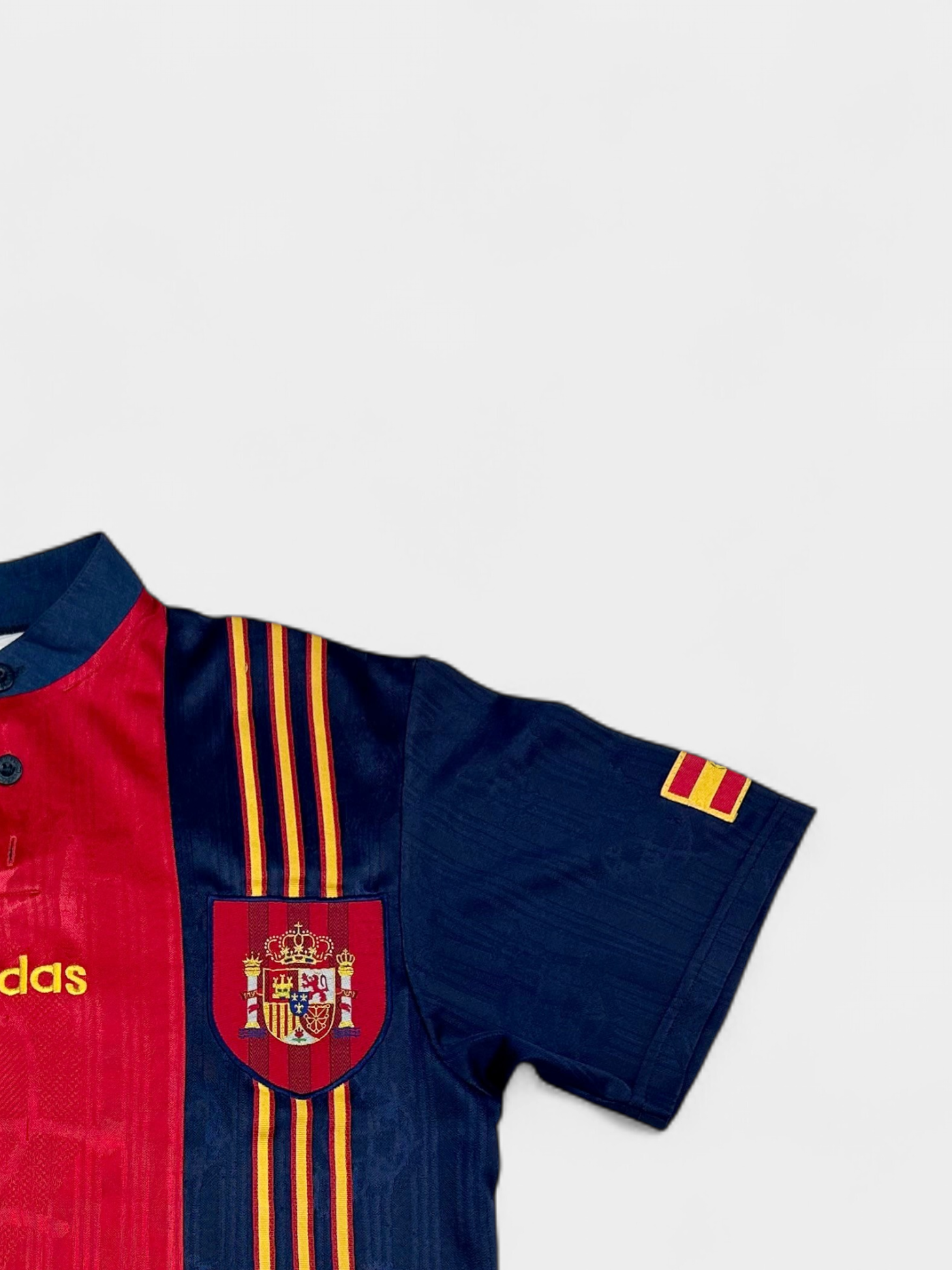 Spain 1996-98 Home Shirt Adidas Original - Luis Enrique Raul Era (S)