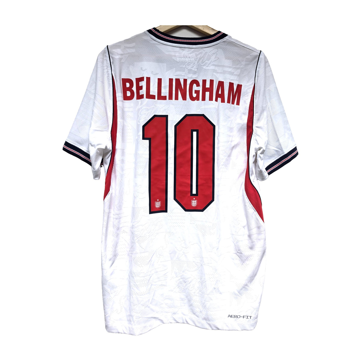 England 2026 home shirt, back with Bellingham 10 print