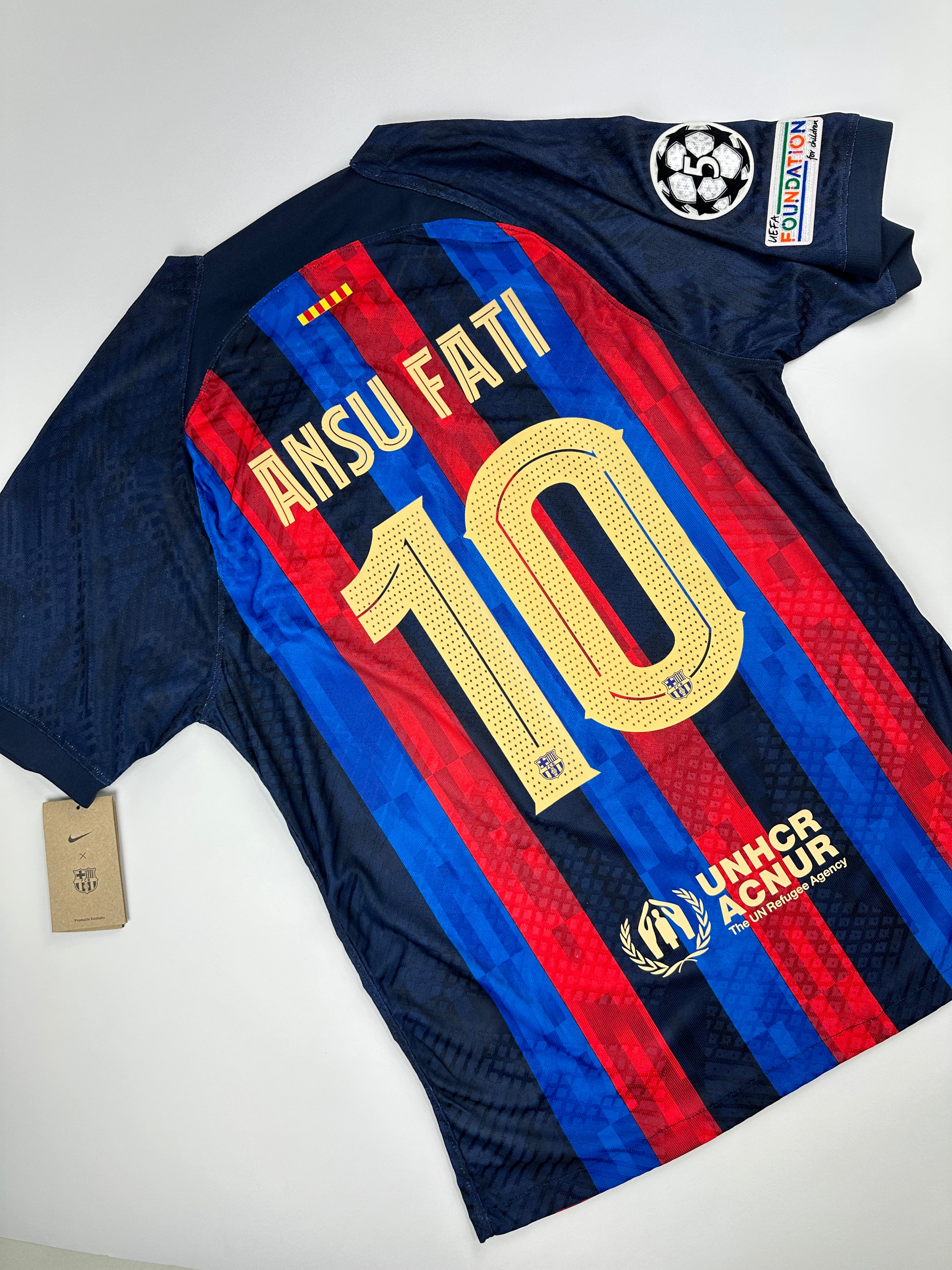 Barcelona Home Shirt 2023-24 Ansu Fati Authentic